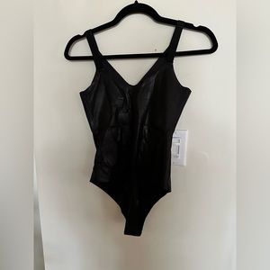 Knix Faux Leather Bodysuit Size Small